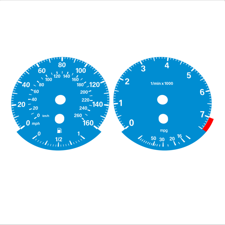 BMW E90 320i 325i 328i 330i MPH HIGH Blue - 145
