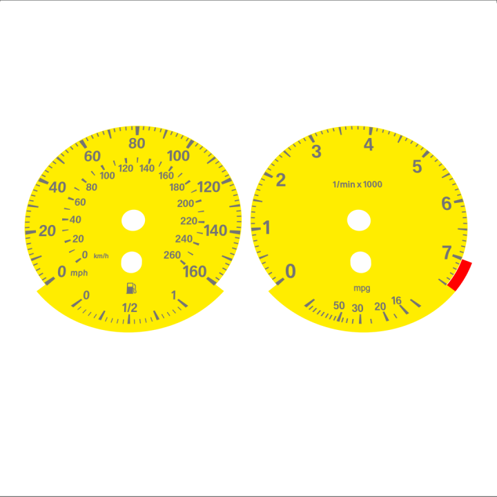 BMW E90 320i 325i 328i 330i MPH HIGH Yellow - 145