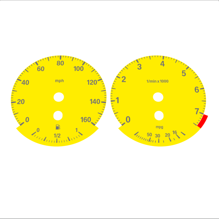 BMW E90 320i 325i 328i 330i MPH HIGH Yellow - 156
