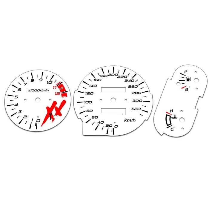 Honda CBR 1100 XX Blackbird 1996-2000 HISS KM/H White - 1