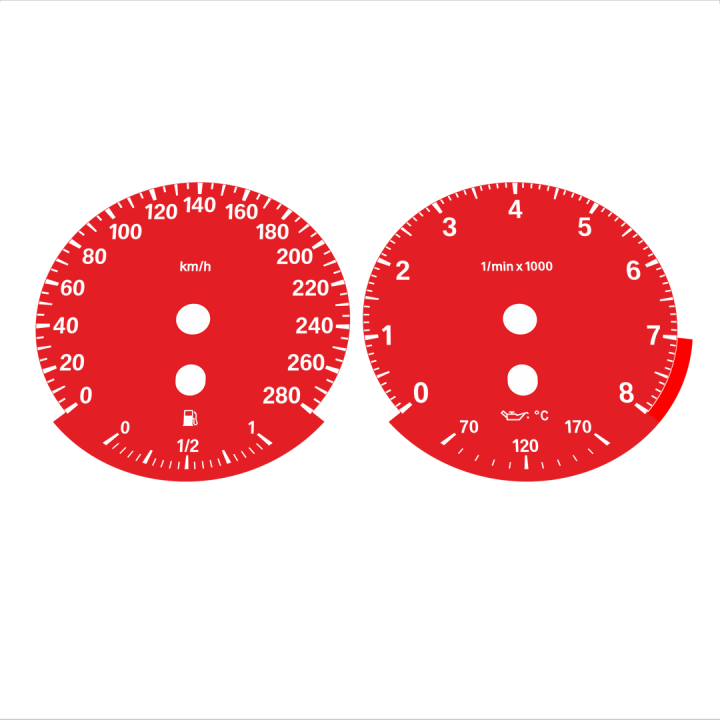 BMW E90 320i 325i 328i 330i KMH HIGH Red - 1