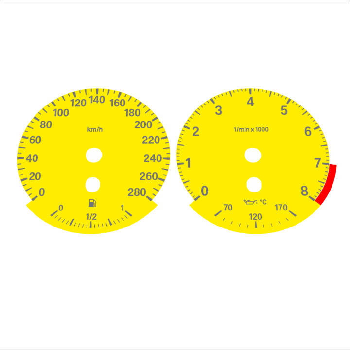 BMW E90 320i 325i 328i 330i KMH HIGH Yellow - 1