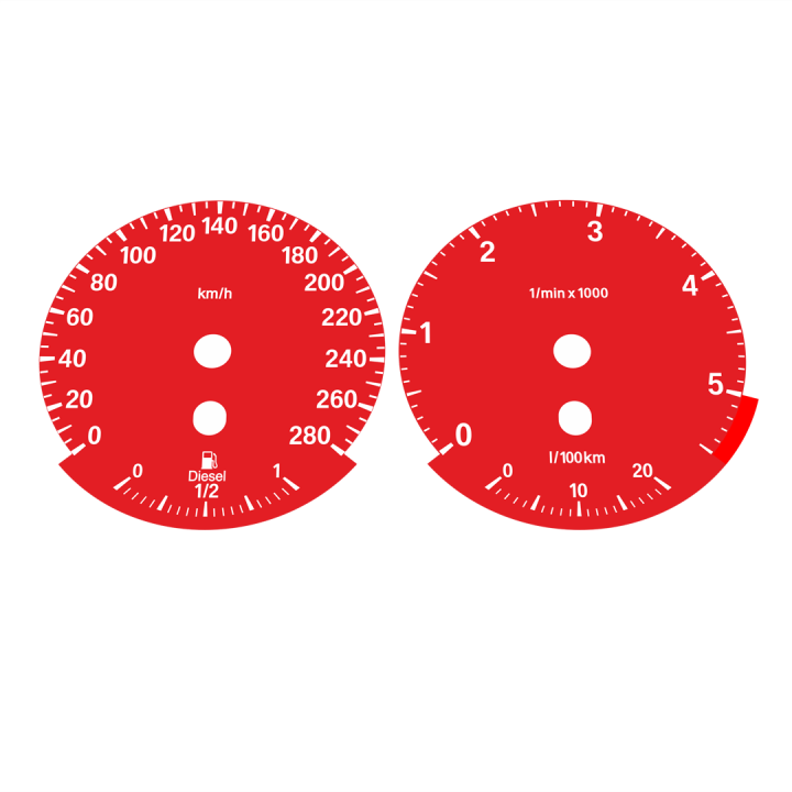 BMW E90 320d 325d 330d 335d KMH HIGH Red - 1
