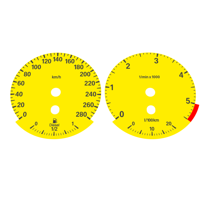 BMW E90 320d 325d 330d 335d KMH HIGH Yellow - 1