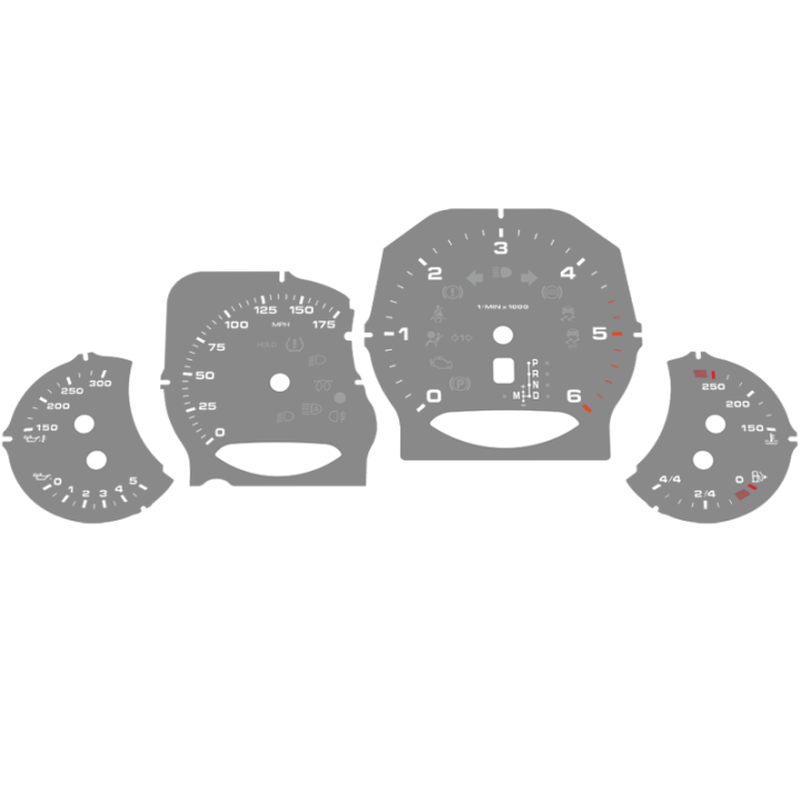 Porsche 958 Cayenne Diesel Custom Gauge Faces