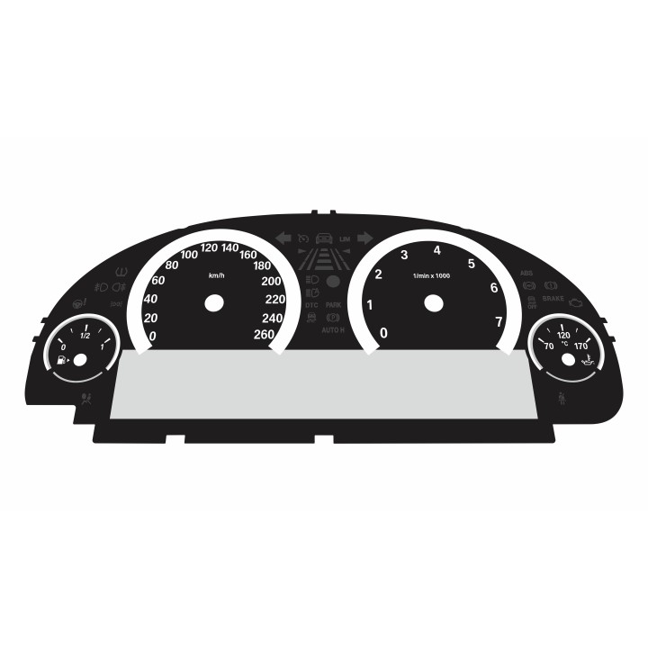 BMW F10 F12 Petrol KM/H Large Display Cluster Black