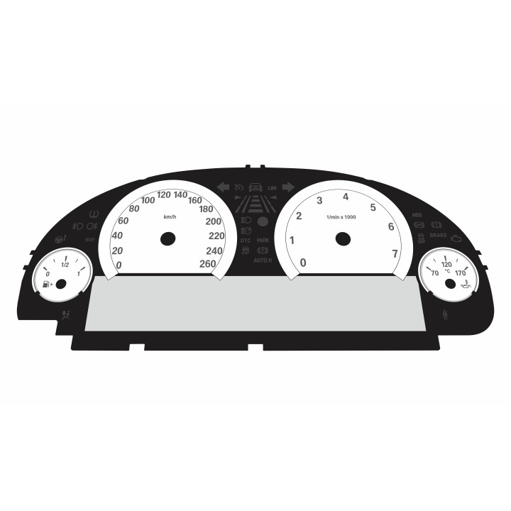 BMW F10 F12 Petrol KM/H Large Display Cluster White