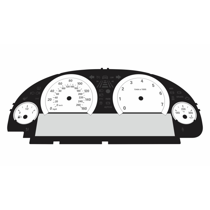 BMW F10 F12 Petrol MPH Large Display Cluster White