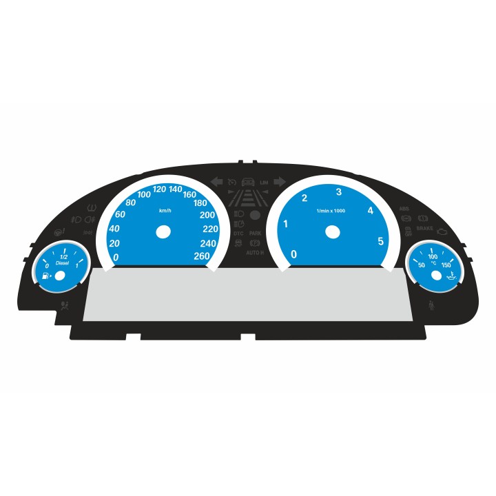 BMW F10 F12 Diesel KM/H Large Display Cluster Blue