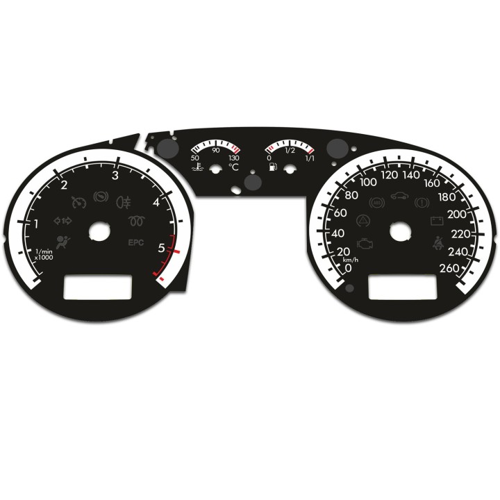 Audi RS5 MPH Black Custom Gauge Faces