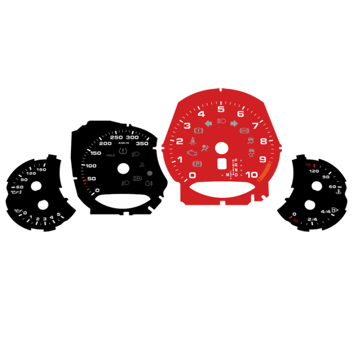 Porsche 991.1 911 GT3 Black Gauge Faces